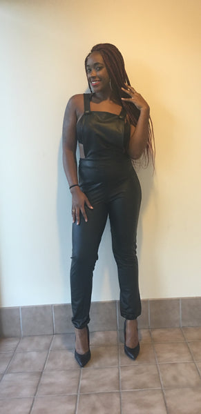 Black Leather Overall